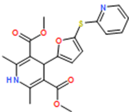 Dimethyl 2,6-dimethyl-4-(5-(pyridin-2-ylthio)furan-2-yl)-1,4-dihydropyridine-3,5-dicarboxylate
